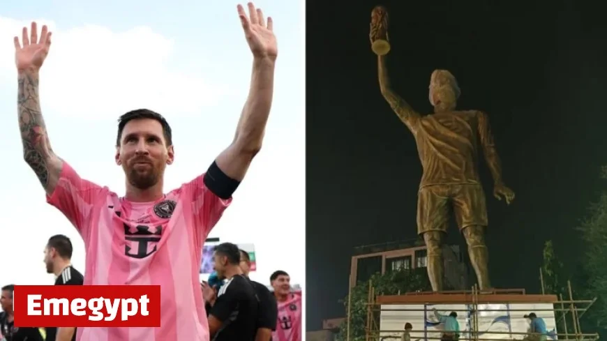 Lionel Messi set to reveal massive 70ft statue of himself during iconic GOAT tour