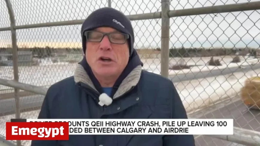 Driver Shares Dramatic Experience of QEII Highway Crash and 100-Car Pileup Between Calgary and Airdrie